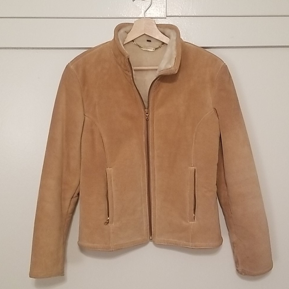 CUDDLY Genuine Leather Coat!